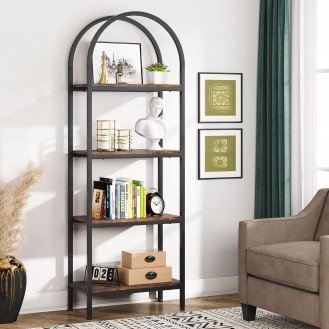 Freestanding display rack elevated shelf unit bookshelf