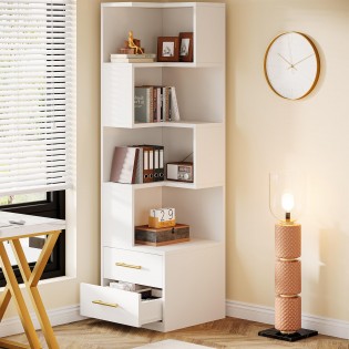 Modern simple corner storage corner bookshelf
