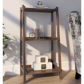 Modern three-layer ladder-shaped bookcase