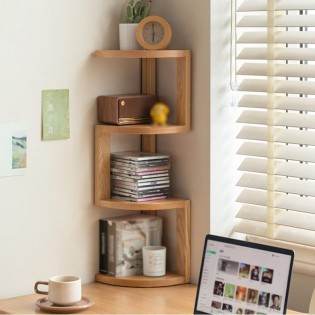 Wooden book storage 2/3 layers creative simple bookshelf